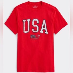 Vineyard Vines USA Red Short Sleeve Shirt Adult small & medium